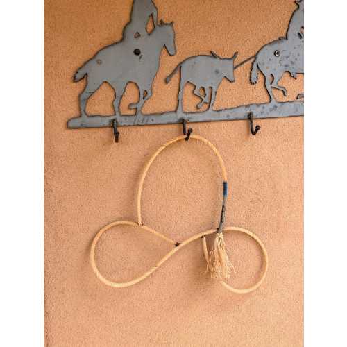 Handmade Lariat Rope Cowboy Hat Wall Decor | Rustic Western Ranch Art