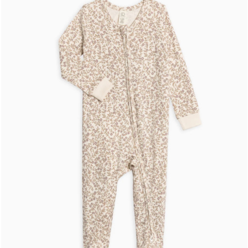 Peyton Zipper Sleeper | Aurora Floral / Purple + Mauve | 3-6