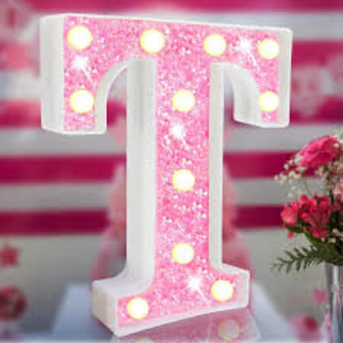 1pc 16cm/6.3inch Pink Luminous Letter Light Up Your Room, Battery Powered LED Letter Lamp,Number Light Sign, Suitable For Children's Room Decor, Weddings,Birthday Party Decorative Light Lamps,Home And Room Decor Alphabet Light,Letter Lighting Night Light,