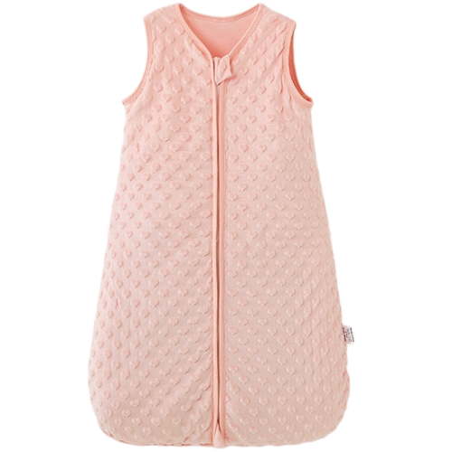 Baby Sleep Sack 0-24 Months, 1.5 TOG Cotton Baby Wearable Blanket With Soft Plush Dots, Newborn and Infant Warm Sleeping Sack with 2-Way Zipper