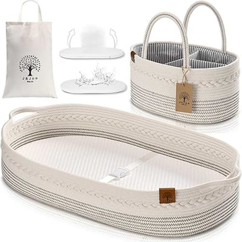 Changing Basket Includes Diaper Caddy (Color Off White)
