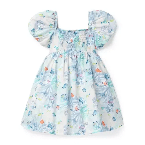 Girl White Coral Reef The Coral Reef Dress by Janie and Jack
