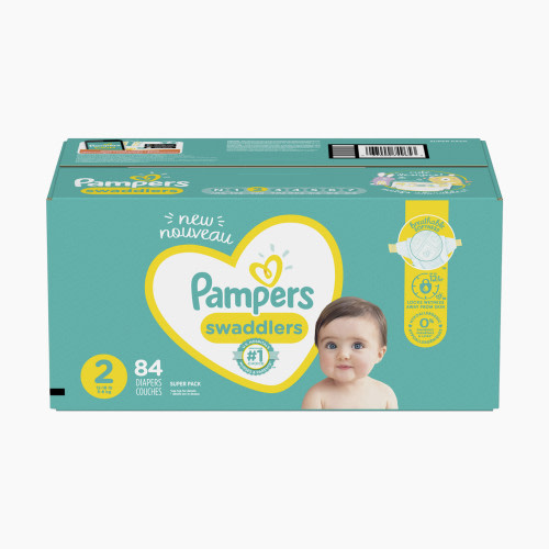 Pampers Swaddlers Disposable Diapers, Super Pack - Size 2, 84 Count