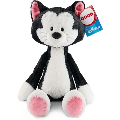 GUND Disney Official Figaro Toothpick Plush, Pinocchio, Mickey and Friends Cat Stuffed Animal for Ages 1 and Up, Black, 15”