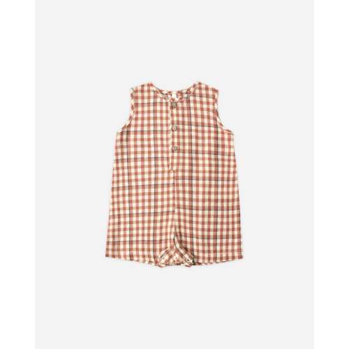 Maverick Romper Poppy Gingham – Rylee + Cru