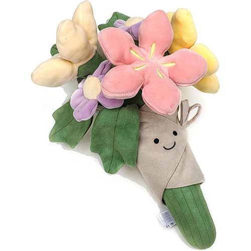 Cute Flower Plush Doll Stuffed Plant Plushie Soft Flower Doll Lovely Smiling Face，Decor Home Andbedroom Sweet Gifts for Women for Boys and Girls