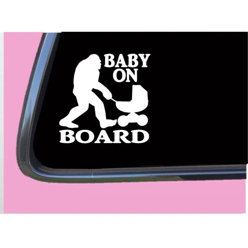 Bigfoot Decal Baby on Board tp 1260 sticker squatch sasquatch mom sign