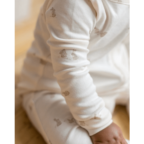 Peyton Zipper Sleeper | Bunny / Oat + Clay