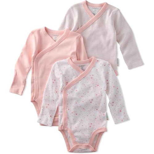 Baby Sterling 3-pack Kimono Bodysuits 100% Organic Cotton Side Snap for Baby Boys & Girls