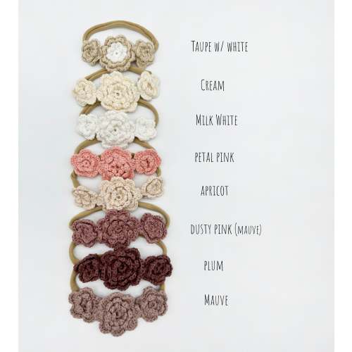 Crochet Flower Headband – Olive and Cradle