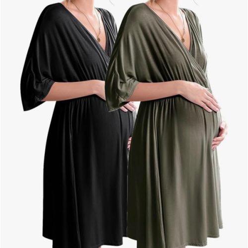 Ekouaer Labor & Delivery Hospital Gown (2 Pack)
