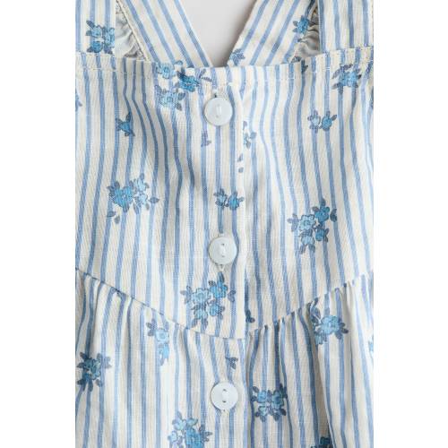 RUFFLE-TRIMMED COTTON DRESS