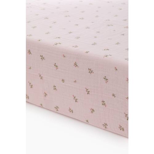 MUSLIN FITTED CRIB SHEET