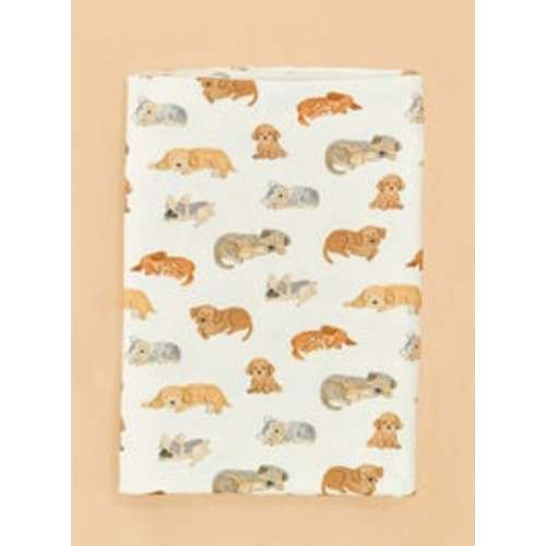 Napping Puppies Swaddle Blanket