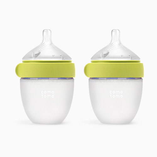 Comotomo Silicone Baby Bottle 2.0 - Green, 5 Oz, 2
