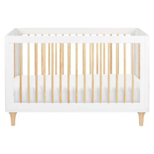 Lolly Convertible Crib - White / Natural