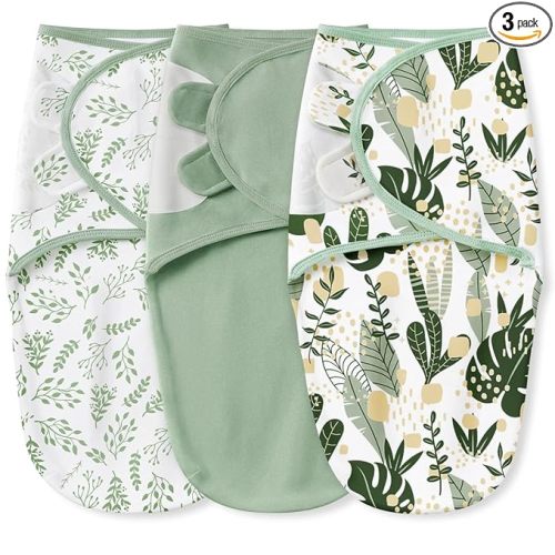 Yoofoss Baby Swaddles for Newborns 100% Organic Cotton, Adjustable Swaddle Sleep Sack 0-3 Months Newborn Swaddle Sack, Breathable Soft(Small)