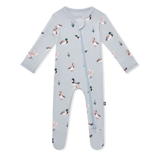 Zippered Footie in Mallard Duck