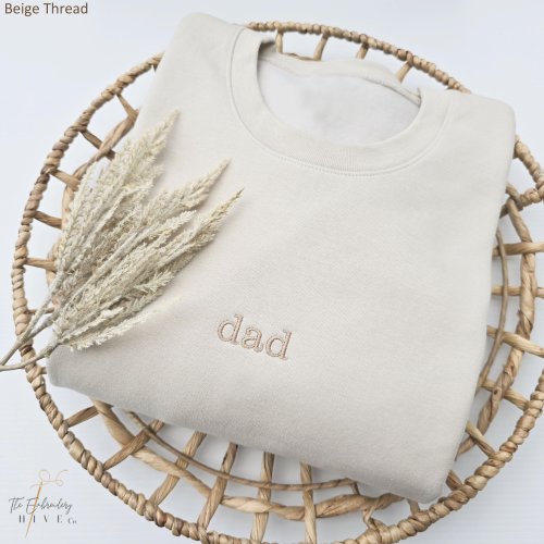 Embroidered Mom and Dad Matching Sweatshirts Dad Sweatshirt, Pregnancy Announcement, Christmas gift for Dad Crewneck Dad Gift W195 Men223