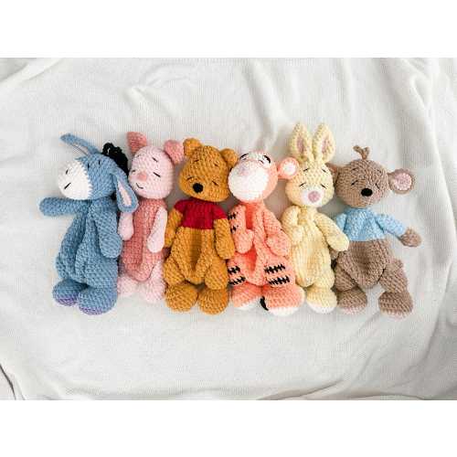 Hundred Acre Cuddle Collection | Winnie Bear | Nursery Decor | Nostalgic Baby Lovey | First Birthday Gift | Baby Shower Gift | Vintage Pooh