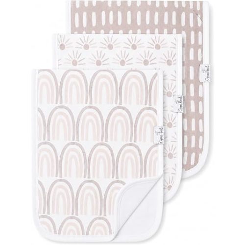 Copper Pearl Baby Burp Cloth Large 21''x10'' Size Premium Absorbent Triple Layer 3-Pack Gift Set Bliss