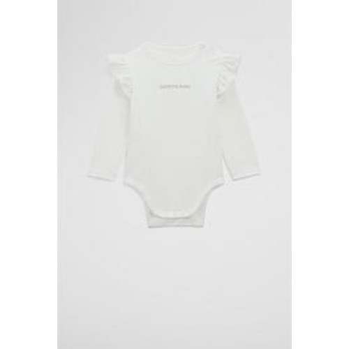Marshmallow Cotton Frill Rib Long Sleeve Bodysuit - Jumpsuits & Bodysuits | Country Road