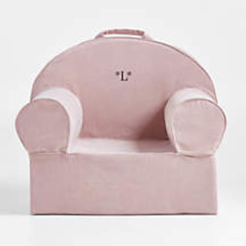 Personalized Large Lilac Mauve Organic Cotton Kids Lounge Nod Chair