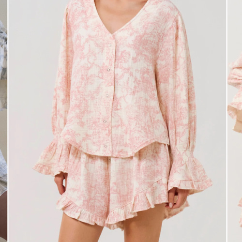 LUXE RUFFLED MUSLIN SET