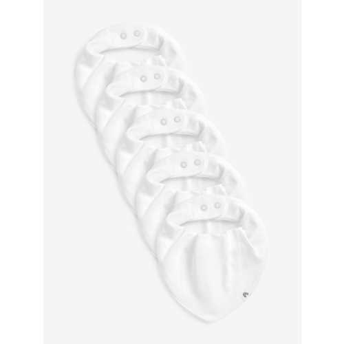 White Baby Bibs 5 Pack