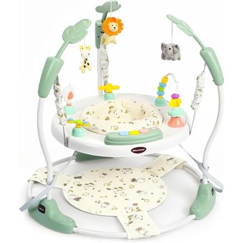 3-in-1 Baby Jumper Activity Center with Music, Lights, Green