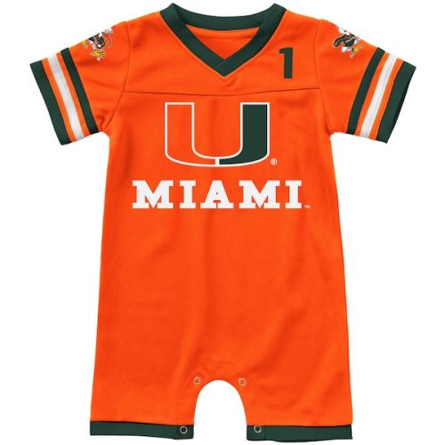 Miami Hurricanes Colosseum Newborn & Infant Bumpo Football Logo Romper - Orange