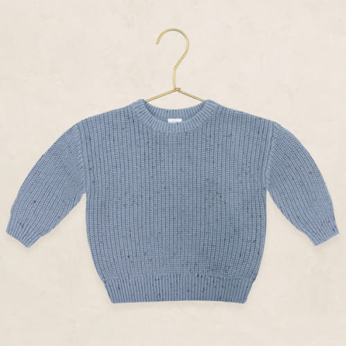 Knit Chunky Sweater - Cadet Speckle