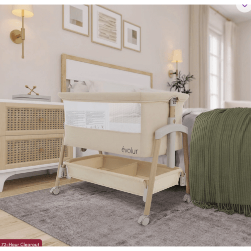 Evolur Lullaby Portable Bassinet With Wheels & Reviews | Wayfair