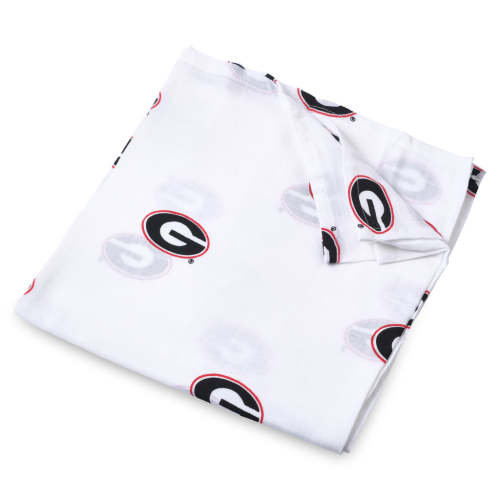 Georgia Bulldogs Swaddle Blanket | Official UGA Muslin Baby Swaddle 47x47 – Three Little Anchors