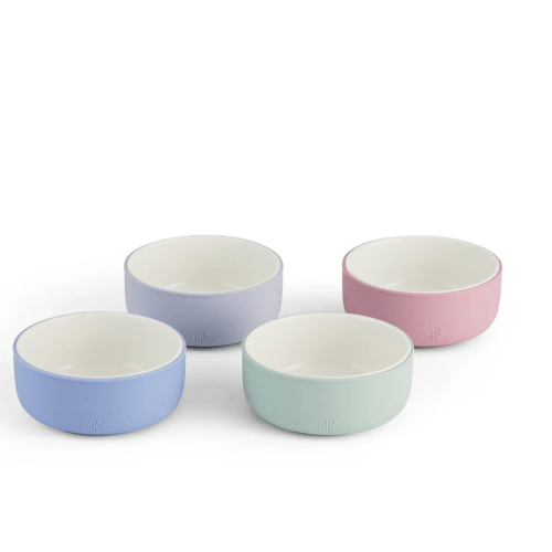 Porcelain Bowl with Silicone Sleeves - Set of 4