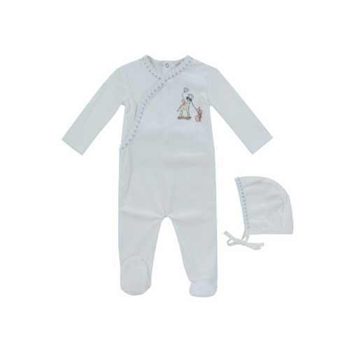 KIPP Collection Blue Meadow Friends Footie And Hat Set – EasyTot