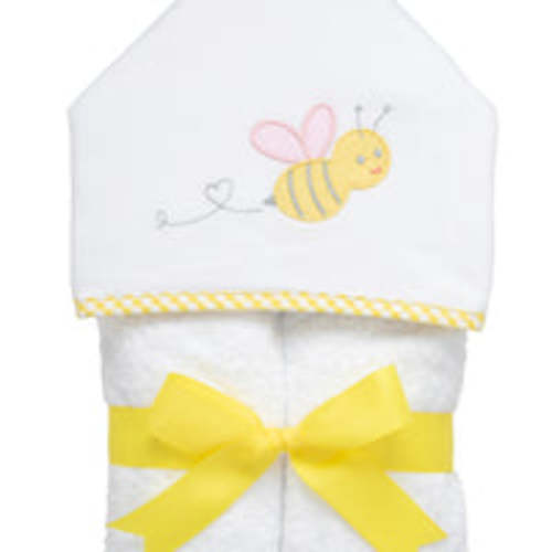 Pink Bumble Bee Hooded Towel for Girls - Soft Terrycloth & Cozy Bath Fun | 3Marthas – 3 Marthas