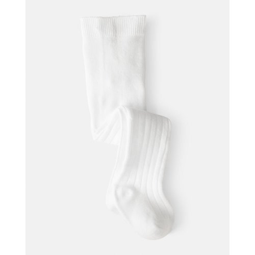 Baby Girl Rib Tights - White - Carter's | Carter's
