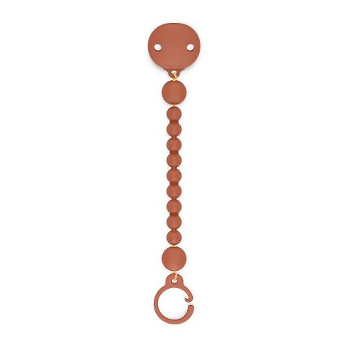 Suavinex Color Essence Silicone Baby Pacifier Clip, Single Piece 100% Soft Silicone Chain, Baby Accessories, Baby Essentials, Designed in Spain, Sunset Orange
