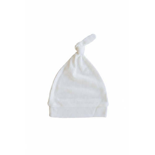 Bamboo Waffle Knotted Hat | Cloud White