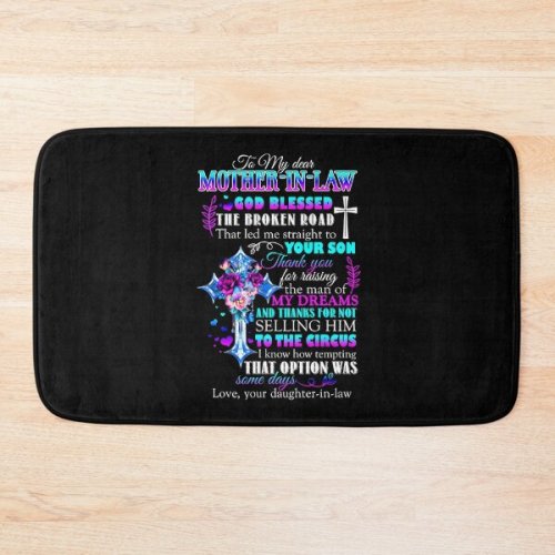 To My Dear Mother-in-law - God  Bath Mat