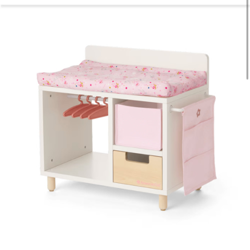 Dots & Blooms Changing Table with Storage