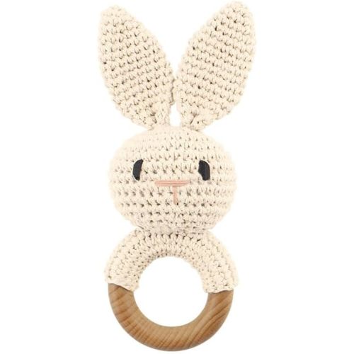 Crochet toys baby rattle - crochet stuffed bunny baby gifts baby soothing toys (rabbit)