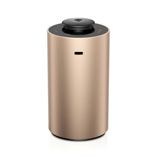 Waterless Essential Oil Diffuser for Home Aromatherapy Scent Diffusers with 3 Countdown Timer Settings or Timer-Off, 3 Mist Levels for Car Room Studio Office, ANX Premium Metal Desert Titanium