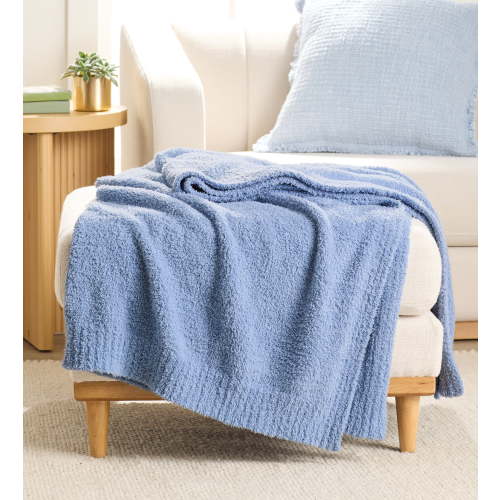 Better Homes & Gardens Cozy Knit Throw, Blue Silver, 50x72"