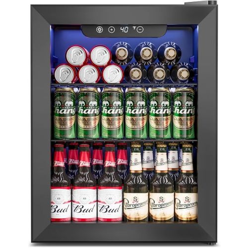 Feelfunn 1.7 Cu.Ft Beverage Refrigerator Cooler - 68 Can Mini Fridge