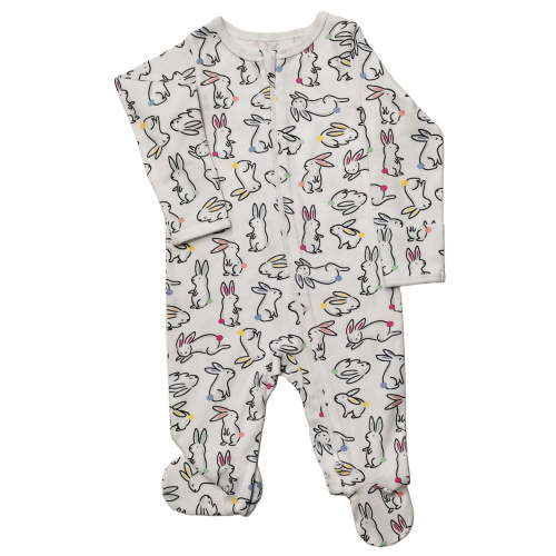 Wonder Nation Baby Gender Neutral Zip Front Footed Sleep N Play Pajamas, 2-Pack, Sizes Preemie-6/9 Months