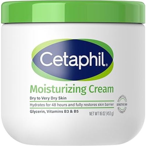 Cetaphil Face & Body Moisturizer, Hydrating Moisturizing Cream for Dry to Very Dry, Sensitive Skin, NEW 16 oz, Fragrance Free, Non-Comedogenic, Non-Greasy