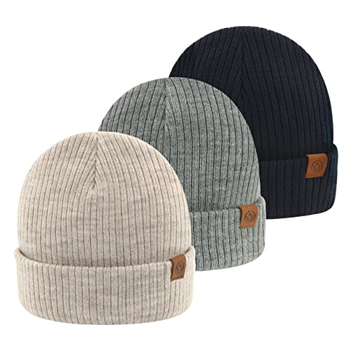 Duoyeree Baby Beanies Toddler Winter Hats Comfortable and Nice Knitted Hats for Boys Girls