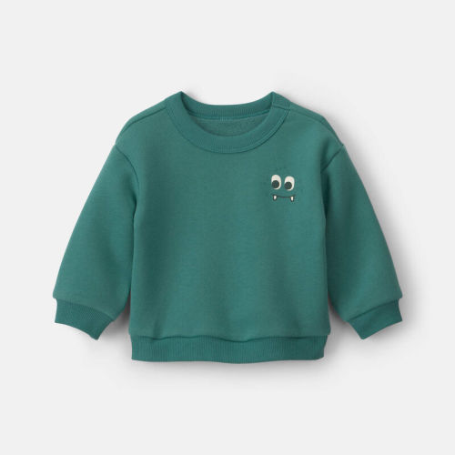 Baby Boy Cozy Monster Fleece Pullover Sweatshirt - Green | Carter’s Oshkosh Canada